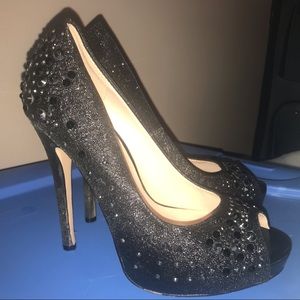 Sparkly Black High Heels